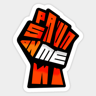 Spawn On Me Black Power Fist (Flame Edition) Sticker